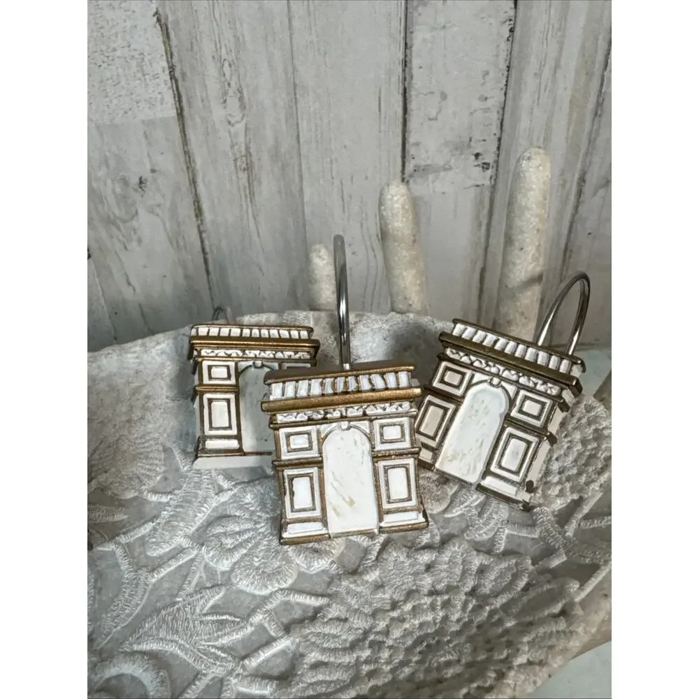 Set Of 12 Avanti Paris Sculpted Shower Hooks